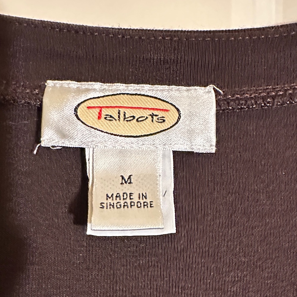 Talbots Dark Brown Short Sleeve Top - Picture 2 of 7